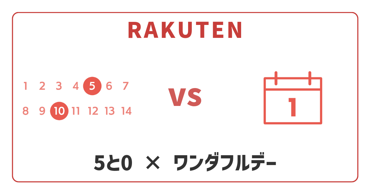 【2026年】楽天5と0のつく日 vs ワンダフルデー、どっちが得？徹底比較